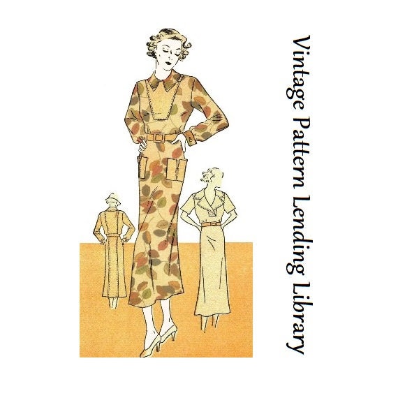 1930s Junior Miss Two Piece Dress for School or Sports - Reproduction 1935 Sewing Pattern #T5865 - 30 Inch Bust