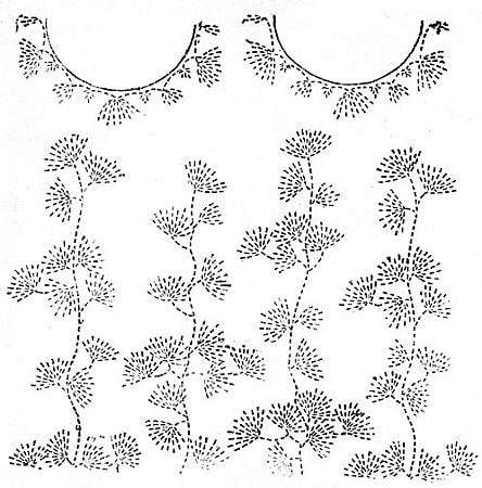 1920s Pine Needle Bead Design for a Ladies Blouse or Frock - Reproduction Transfer Pattern #N15047