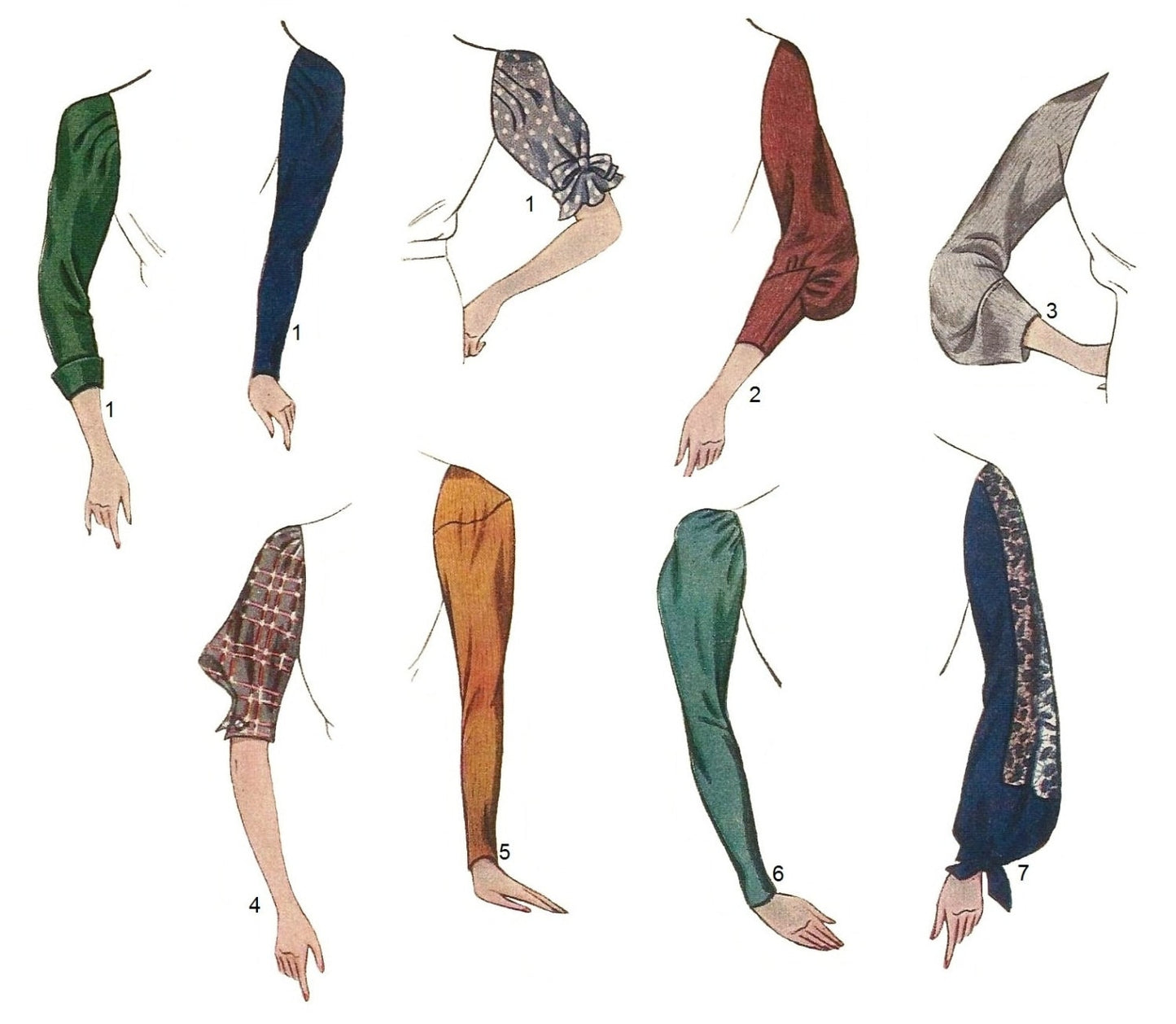 1930s Ladies Fashion Sleeves - Reproduction 1936 Sewing Pattern #T2149 - 36 Inch Bust