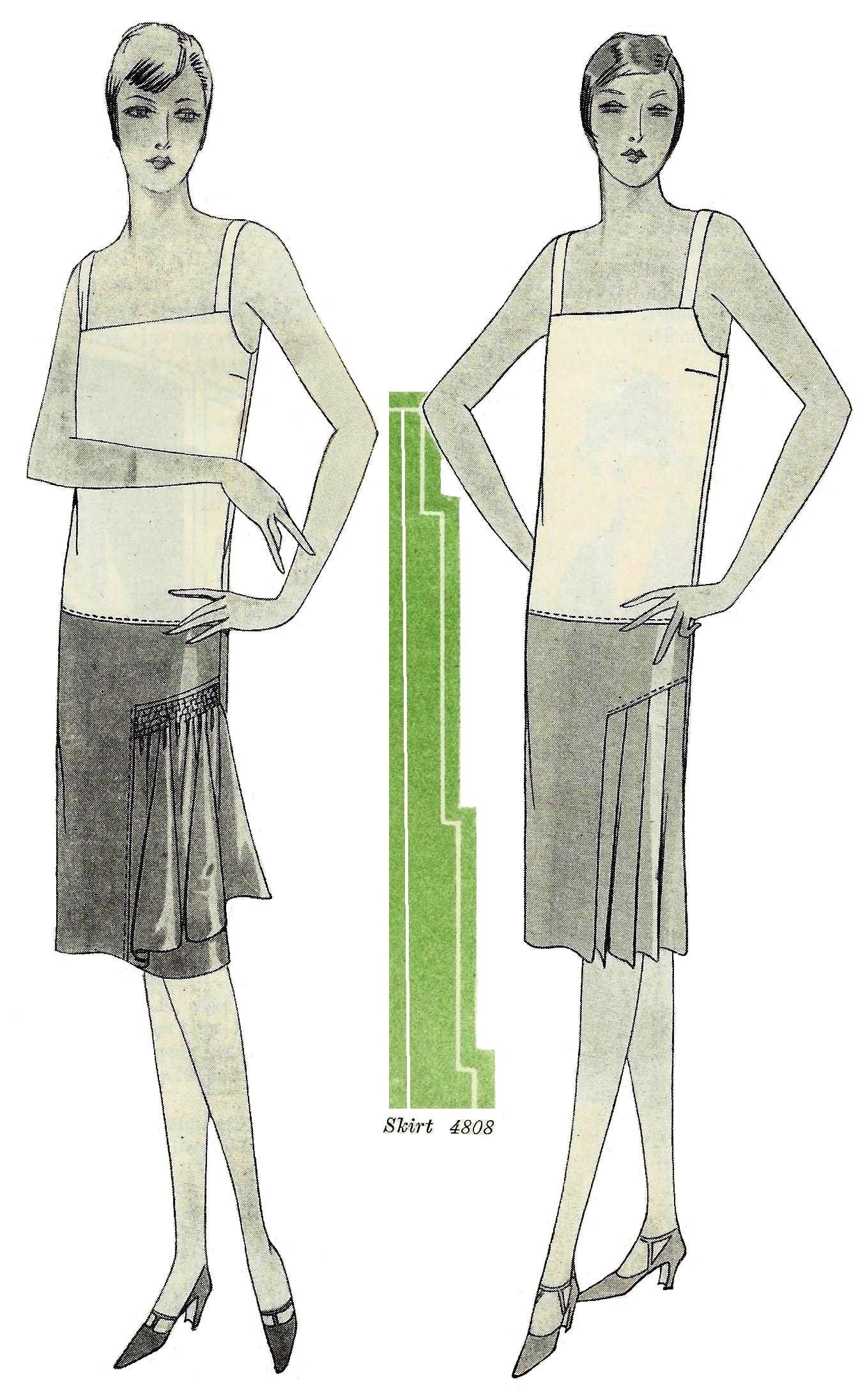 1920s Ladies Camisole With Attached Skirt - Reproduction 1927 Sewing Pattern #Z4808 - 36 Inch Bust