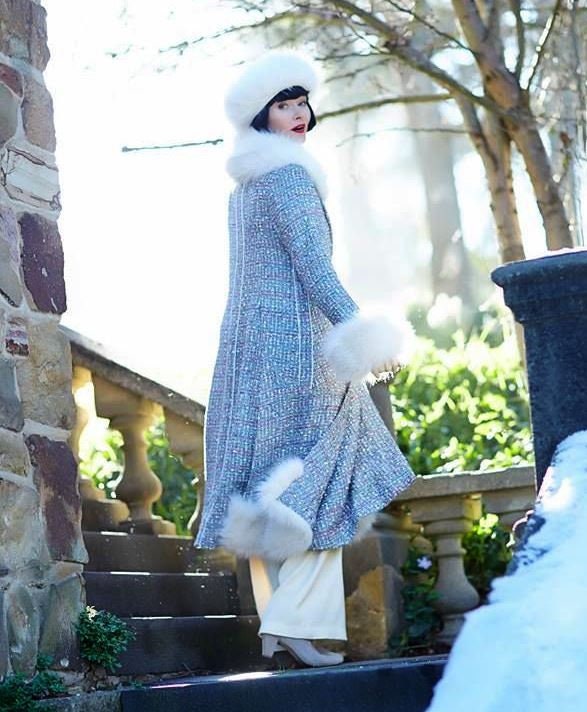 1920s Ladies Side Flared Coat With Fur Trim - 1925 Pattern #Z5055 - 36 Inch Bust