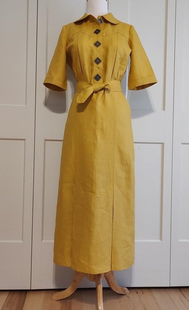 1930s Ladies Dress In Two Styles - Reproduction 1936 Sewing Pattern #T2013 - Junior Miss Size 32 Inch Bust