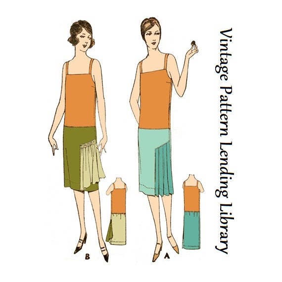 1920s Ladies Camisole With Attached Skirt - Reproduction 1927 Sewing Pattern #Z4808 - 36 Inch Bust