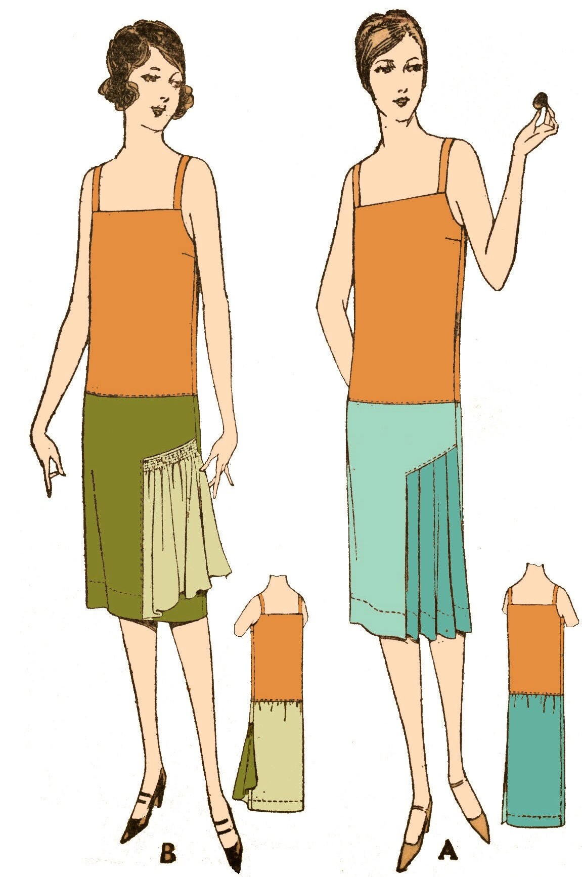 1920s Ladies Camisole With Attached Skirt - Reproduction 1927 Sewing Pattern #Z4808 - 36 Inch Bust