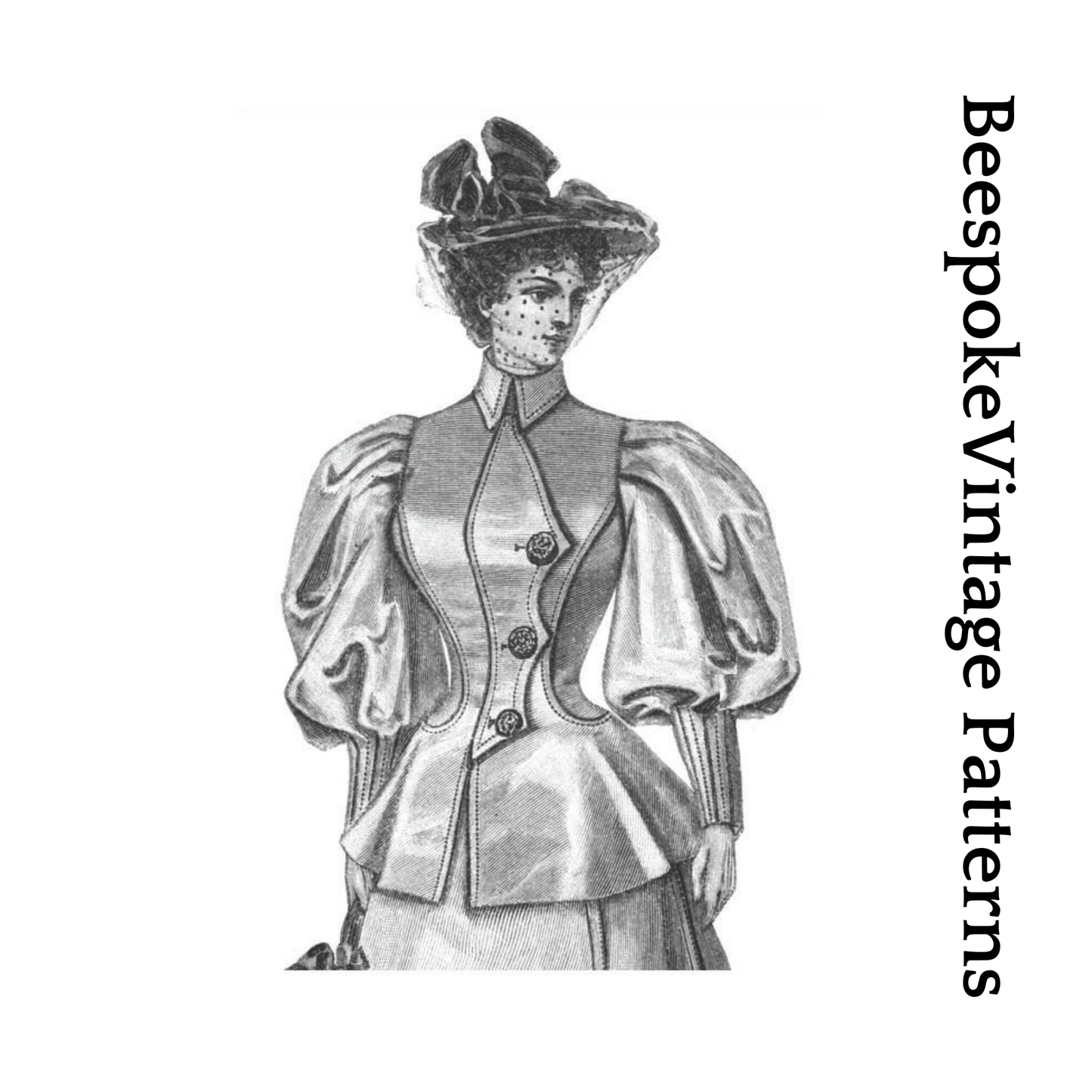 1890s Ladies Robe de Voyage - Victorian - Belle Epoque Traveling Jacket - 1895 Pattern #E0177 - 32 Inch Bust