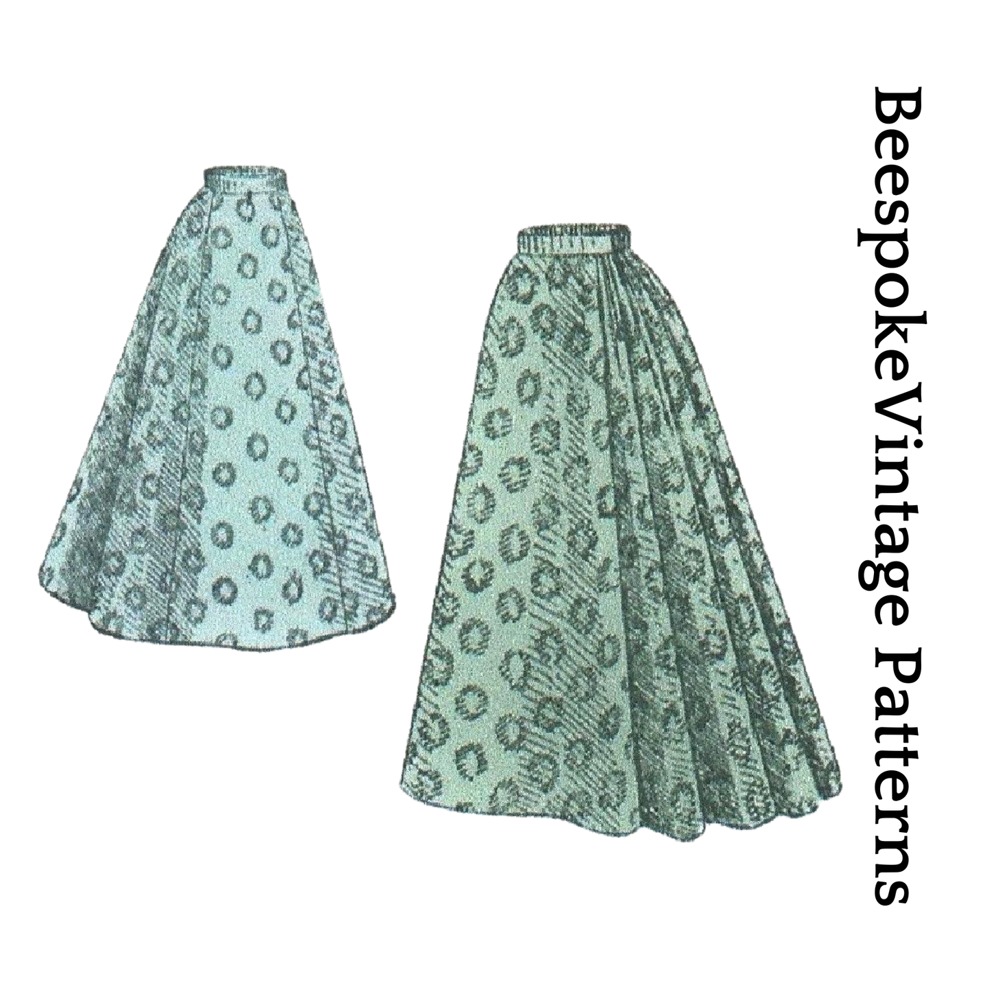 1890s Youth/Teen Skirt With Back Fullness - Reproduction 1897 Sewing Pattern #E1350 - 24 Inch Waist