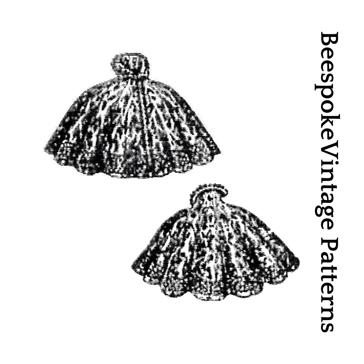 1890s Ladies Columbia Cape - Late Victorian - Belle Epoque - Reproduction (ca. 1894) Sewing Pattern #E7009 - 36 Inch Bust - Capelet