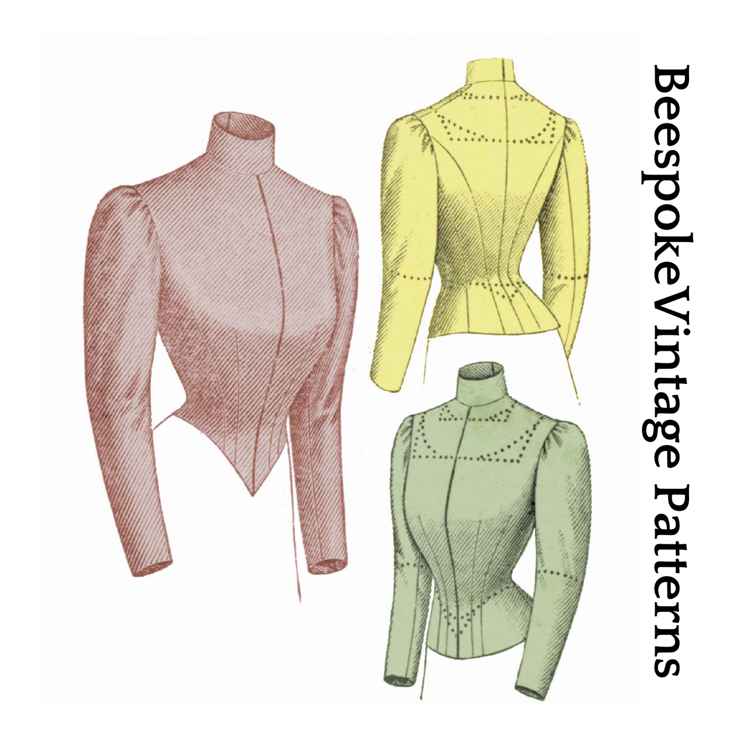 1890s Ladies Model Basque or Waist Lining - Victorian Era - Reproduction (ca. 1899) Sewing Pattern #E9138 - 32 Inch Bust
