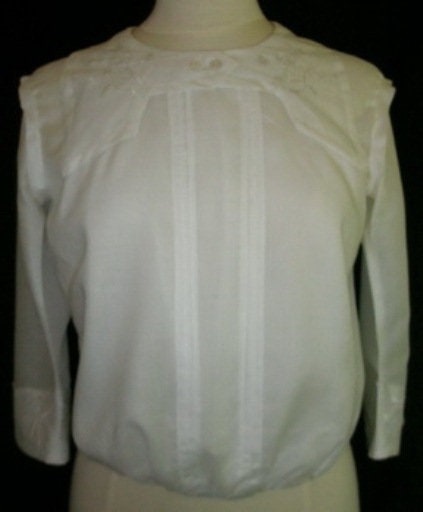 1910s Ladies Blouse With Yoked Neckband - 1912 Pattern #E0191 - 36 Inch Bust