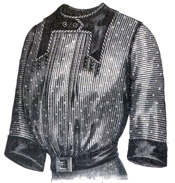 1910s Ladies Blouse With Yoked Neckband - 1912 Pattern #E0191 - 36 Inch Bust