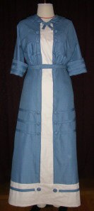 1910s Ladies Dress with Embroidered Collar - 1912 Pattern #E4016 - 34 Inch Bust