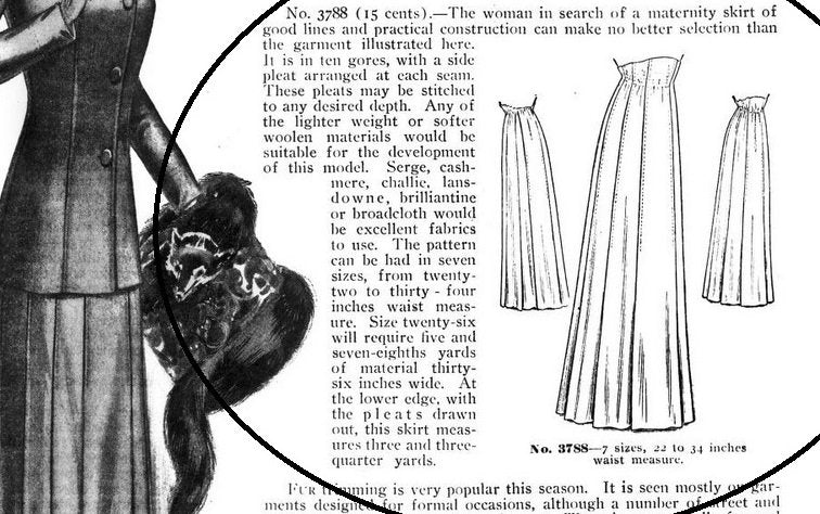 1900s Ladies Nine-Gored Maternity Skirt - 1903 Pattern #E5084 - 26 Inch Waist