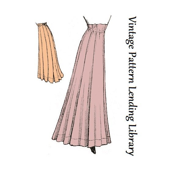 1900s Ladies Nine-Gored Maternity Skirt - 1903 Pattern #E5084 - 26 Inch Waist