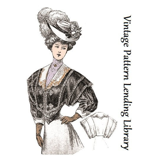 1900s Ladies Bolero Jacket - 1901 Pattern #E1563 - 34 Inch Bust