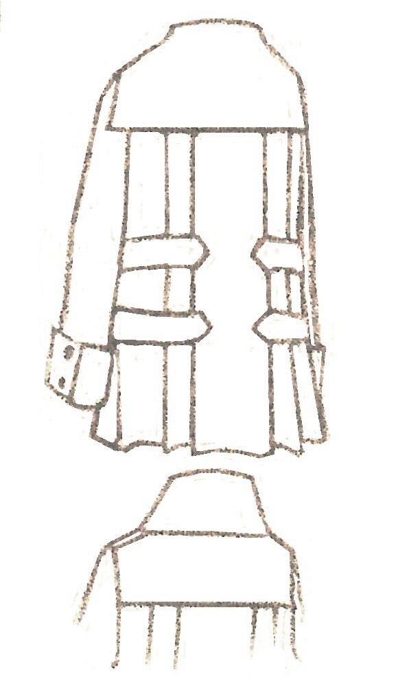 1910s Ladies Pleated Coat with Belt Options - 1917 Pattern #E7651 - 34 Inch Bust - WWI - Suffragette