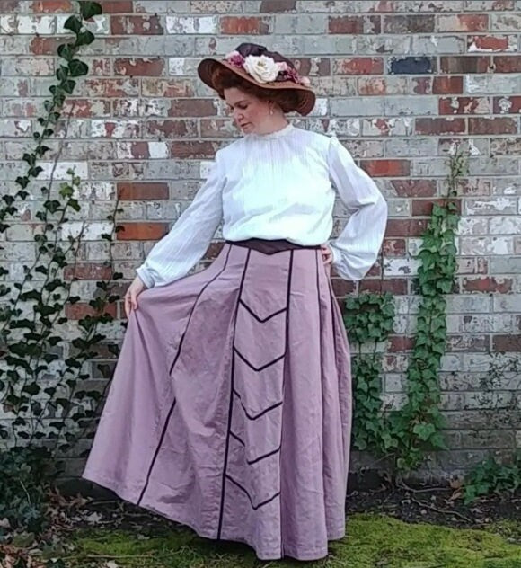 1900s Ladies Nine-Gored Maternity Skirt - 1903 Pattern #E5084 - 26 Inch Waist