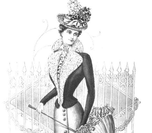 1900 Ladies Single-Breasted Jacket - Victorian Era - Belle Epoque - Pattern #E3777 - 44 Inch Bust