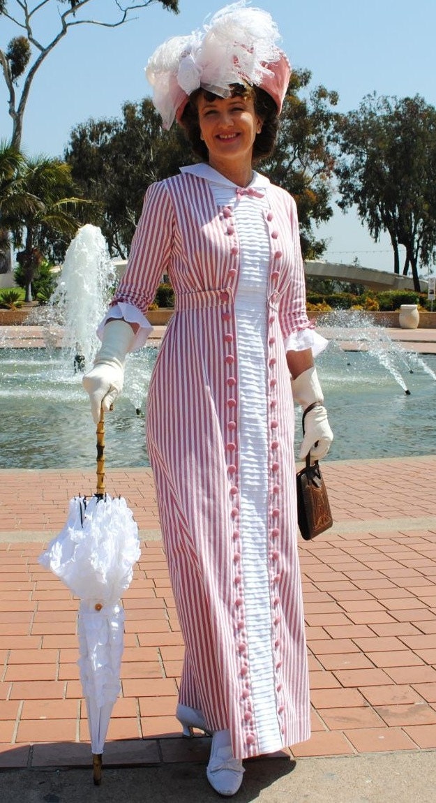 1910s Ladies Dress with Four Gore Skirt - 1912 Pattern #E6131 - 36 Inch Bust