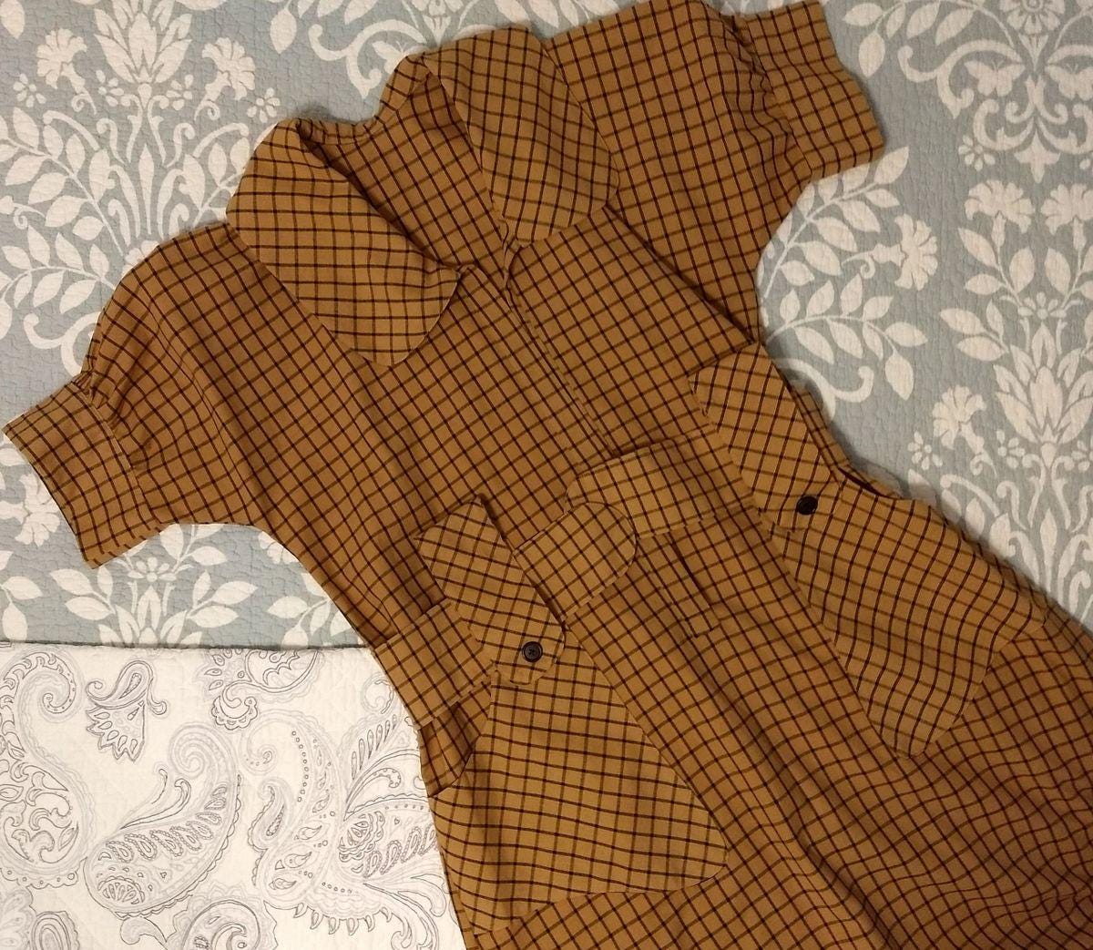 1910s One Piece Slip On Apron Dress - 1918 Pattern #E9347 - 36 Inch Bust