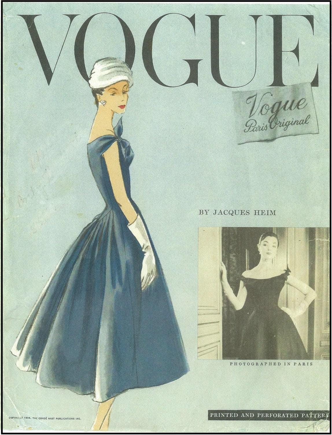 1950s Ladies Jacques Heim Dress with Crinoline - INSTANT DOWNLOAD - 1956 Pattern #F1337 - 32 Inch Bust - PDF - Print Shop Only