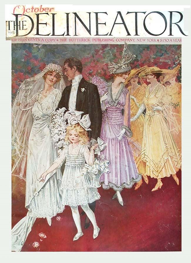 1910s Ladies Shirred Dress With Bretelles In Clearing Length - 1915-16 Pattern #E7908 - 38 Inch Bust