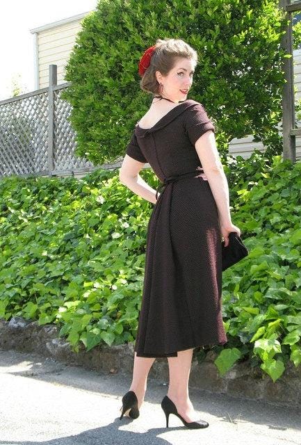 1950s Ladies Ceil Chapman Formal Dress - Reproduction 1958 Sewing Pattern #F1251 - 35 Inch Bust