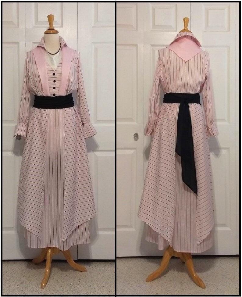 1918 Late Edwardian Dress With Plain or Skirted Tunic -INSTANT DOWNLOAD- Pattern #E7603 -36 Inch Bust- PDF-Print At Home