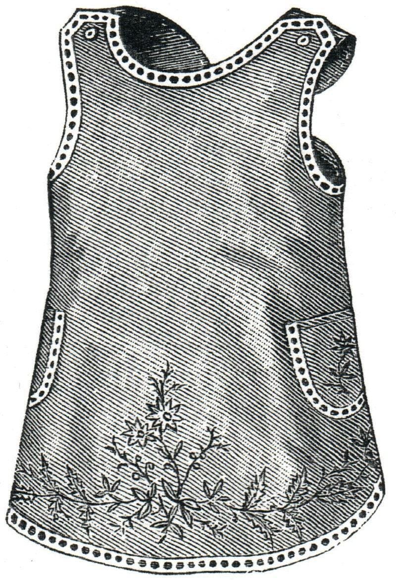 1912 Child's Apron - INSTANT DOWNLOAD - Reproduction Sewing Pattern #C0500 - Size 3-5 Year Old - Edwardian Apron - PDF - Print At Home