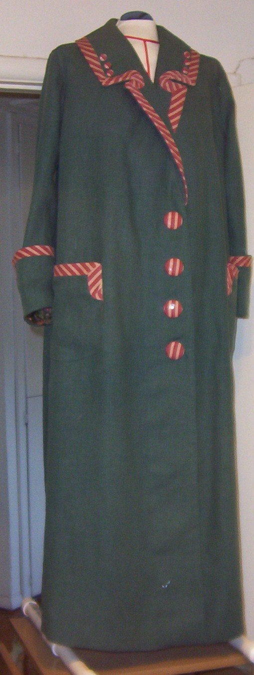 1910s Ladies Duster Coat - 1912 Pattern #E0402 - 34 Inch Bust