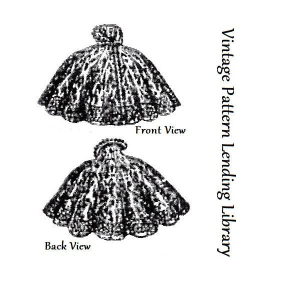 1890s Ladies Columbia Cape - Late Victorian - Belle Epoque - Reproduction (ca. 1894) Sewing Pattern #E7009 - 36 Inch Bust - Capelet