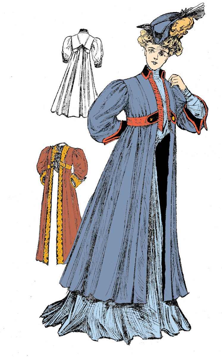 1910 Ladies Empire Coat - Reproduction Sewing Pattern #E2034 - 40 Inch Bust