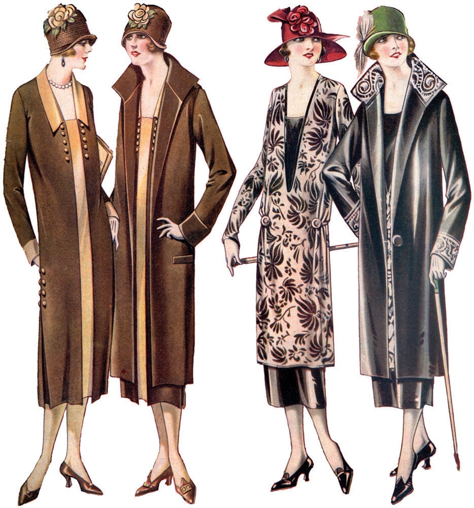 1920s Ladies Coat and Dress Ensemble - Reproduction 1925 Sewing Pattern #Z0551 - 36 Inch Bust