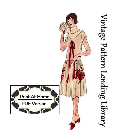 1920s Slip-On Party Dress For Junior Miss - INSTANT DOWNLOAD - Reproduction 1925 Sewing Pattern #Z4224 - 35-1/2 Bust - PDF - Print At Home