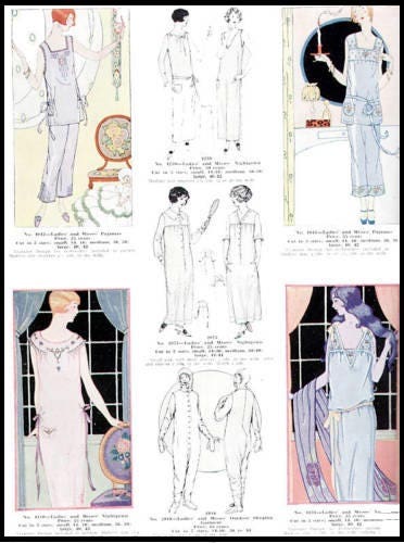 1920s Ladies Nightgown With Optional Embroidery - Reproduction 1926 Sewing Pattern #Z4130 - 33 Inch Bust