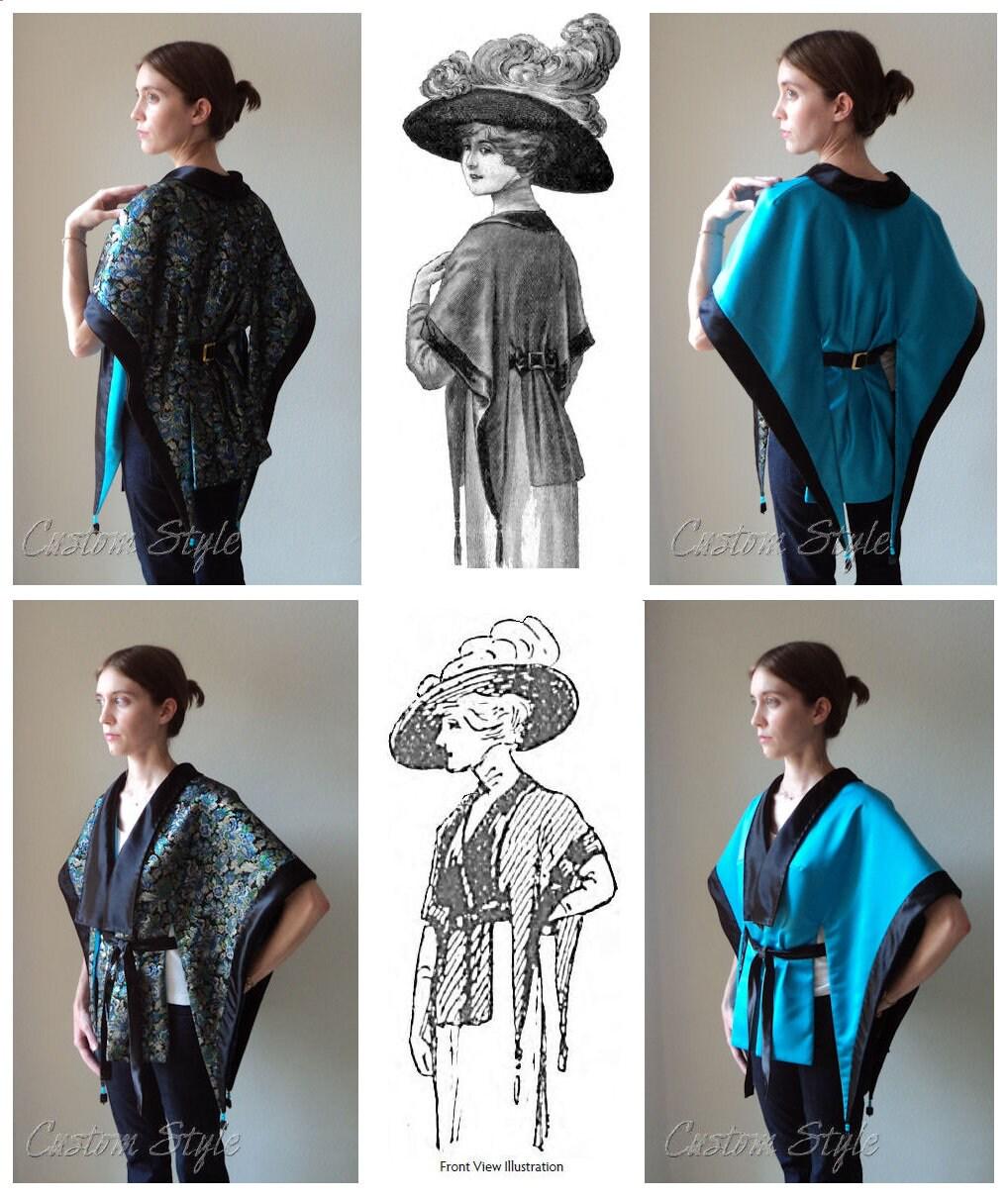 1910s Ladies Afternoon Tea Wrap - 1912 Reproduction Sewing Pattern #E0291 - 32/34 Inch Bust