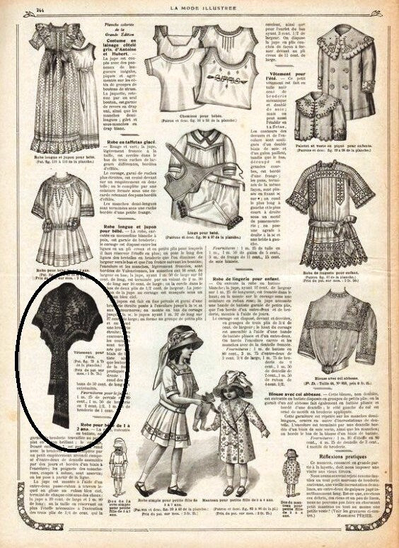 1910s Ladies Lace Wrap - 1912 Reproduction Sewing Pattern #E0400 - 36 Inch Bust