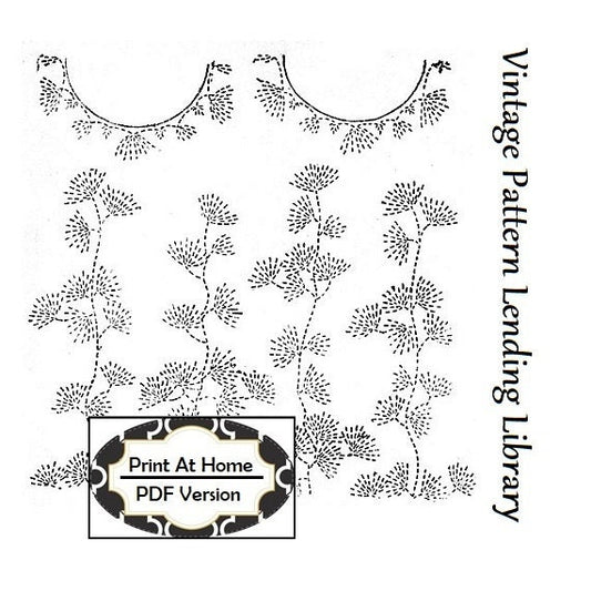 1920s Pine Needle Bead Design for a Ladies Blouse or Frock - INSTANT DOWNLOAD - Reproduction Transfer Pattern #N15047 - PDF - Print At Home