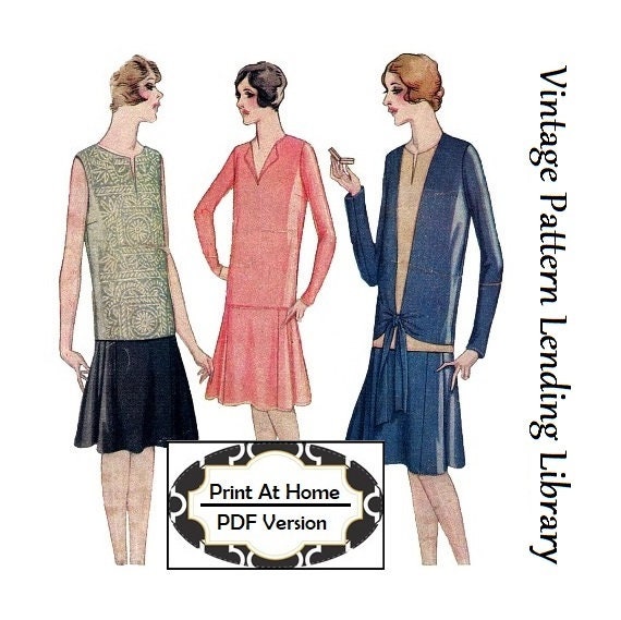 1920s Ladies Three Piece Ensemble - INSTANT DOWNLOAD - Reproduction 1928 Sewing Pattern #Z5140 - 36 Inch Bust - PDF - Print At Home