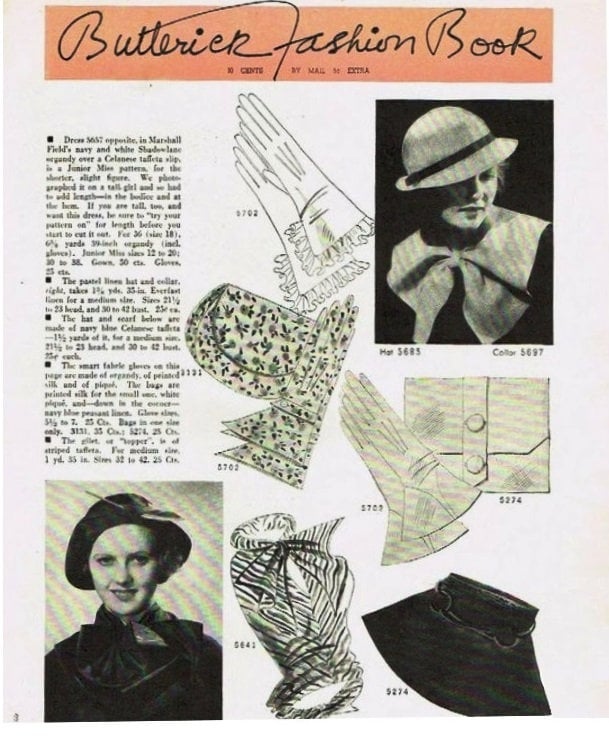 1930s Ladies Hats In Several Styles - Reproduction 1934 Sewing Pattern #H5685