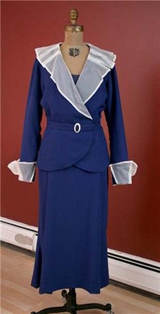1930s Ladies Tunic Dress - Reproduction 1933 Sewing Pattern #T7592 - 36 Inch Bust