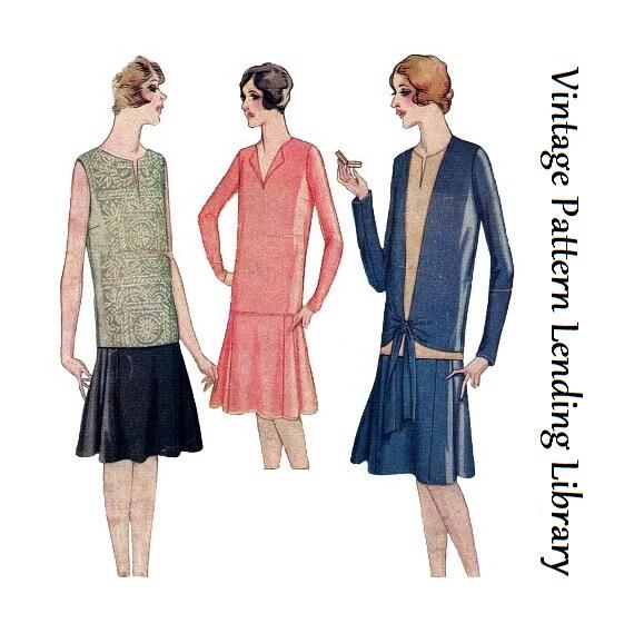 1920s Ladies Three Piece Ensemble - Reproduction 1928 Sewing Pattern #Z5140 - 36 Inch Bust