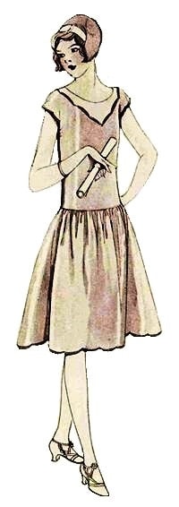 1920s Slip-On Party Dress For Junior Miss - INSTANT DOWNLOAD - Reproduction 1925 Sewing Pattern #Z4224 - 35-1/2 Bust - PDF - Print At Home