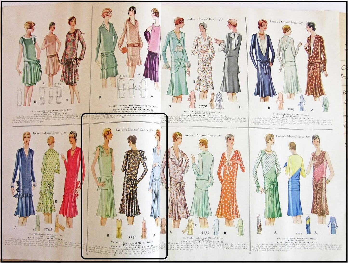 1920s Evening Dress With Front Drapes - INSTANT DOWNLOAD- Reproduction 1929 Sewing Pattern #Z5751 - 36 Bust - PDF - Print At Home