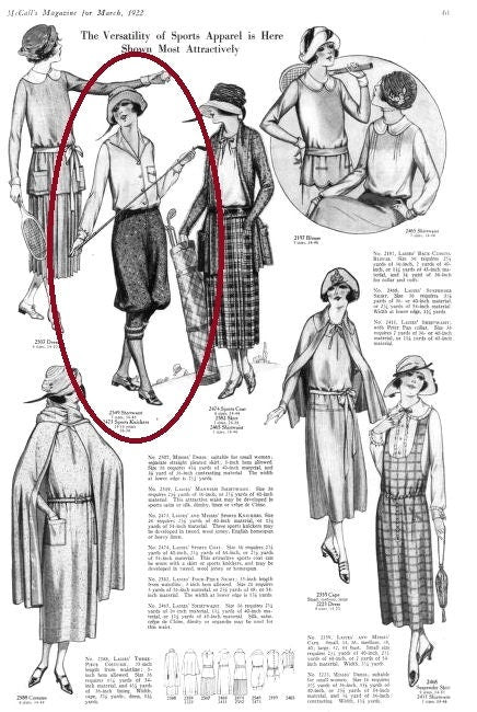 1920s Young Ladies Sports Knickers - INSTANT DOWNLOAD - 1922 Reproduction Sewing Pattern #Z2473 - 26 Inch Waist - PDF - Print At Home