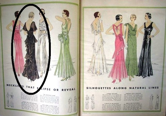 1930s Ladies Slip-Over Gown With Cascades - INSTANT DOWNLOAD - Reproduction 1931 Sewing Pattern #T3946 - PDF - Print At Home