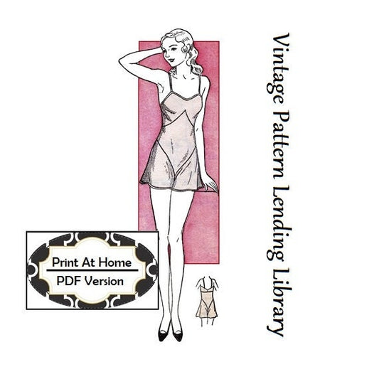 1930s Step-In Combination Undergarment - INSTANT DOWNLOAD - Reproduction 1932 Sewing Pattern #T3435 - 40 Inch Bust - PDF - Print At Home