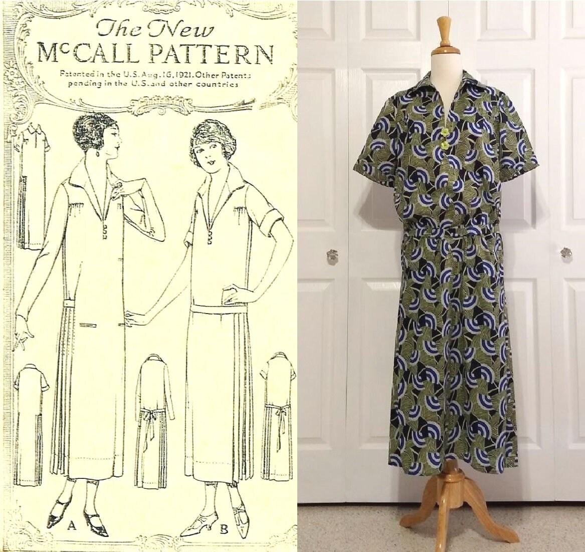 1920s Ladies Dress With Side Pleats - Reproduction 1924 Sewing Pattern #Z3533 - 38 Inch Bust