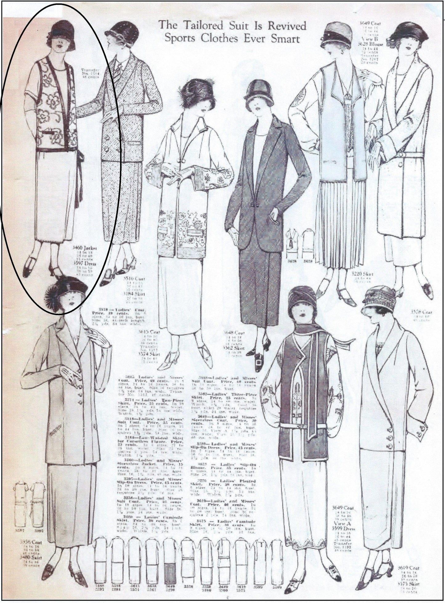 1920s Ladies Sleeveless Sport Jacket - INSTANT DOWNLOAD - Reproduction 1924 Sewing Pattern #Z3460 - 40 Inch Bust - PDF - Print At Home