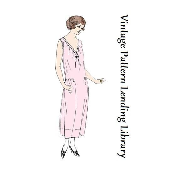 1920s Ladies Slip With Neckline Options - Reproduction 1923 Sewing Pattern #Z1893 - 36 Inch Bust