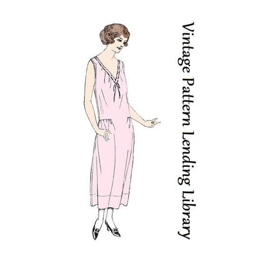 1920s Ladies Slip With Neckline Options - Reproduction 1923 Sewing Pattern #Z1893 - 36 Inch Bust